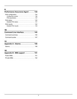 5
9
Performance Assurance Agent . . . . . . 134
PAA configuration . . . . . . . . . . . . . . . . . . . . . . . 134
Configuri