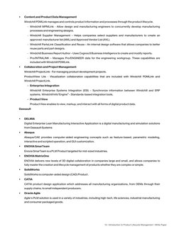 10  
  White Paper
|
|
Introduction to Product Lifecycle Management
•
Content and Product Data Management
Windchill PDMLink m