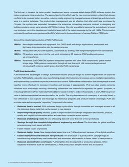 5  
  White Paper
|
|
Introduction to Product Lifecycle Management
The first part in its quest for faster product development