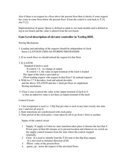 Elevator Controller Design Overview | PDF | Elevator | Digital Electronics