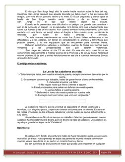 M a n u a l  S c o u t  L a  A v e n t u r a  S c o u t / P R I M E R A  E D I C I O N  
Página 278 
            El día que