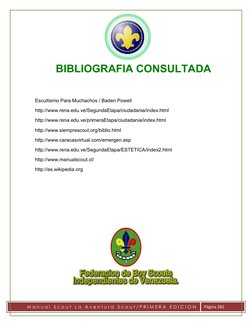 M a n u a l  S c o u t  L a  A v e n t u r a  S c o u t / P R I M E R A  E D I C I O N  
Página 282 
 
 
 
 
BIBLIOGRAFIA C