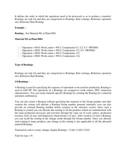 SAP Routing Configuration Guide | PDF | Formula | Scheduling ...