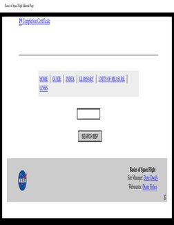 (http://www.nasa.gov/)Basics of Space Flight Editorial Page
19 Completion Certificate
HOME (http://www2.jpl.nasa.gov/basics/