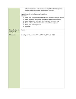 infection” (infection with organism having different antibiogram or 
defined as new infection by the attending clinician)