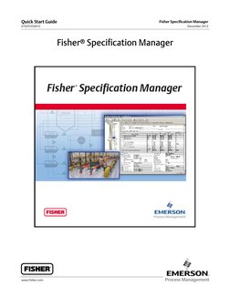 Fisher Specification Manager User Manual | PDF