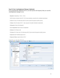 Step 10: Start AutoImplement Manager (Optional)
If you automatically implement ECOs, you must specify the frequency that you