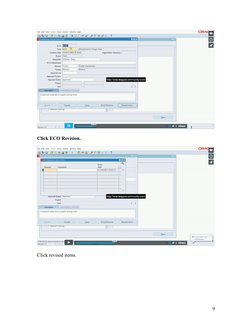 Click ECO Revision.
Click revised items.
9
