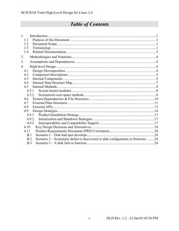 SCSI RAS Tools High-Level Design for Linux 2.4 
 
v 
HLD Rev. 1.2 - 21/Jan/03 03:56 PM 
Table of Contents 
 
1. 
Introduction