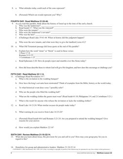 8	
www.bsfinternational.org  |  Matthew Lesson 22
  8. a. What attitudes today could each of the sons represent? 
b. (Persona