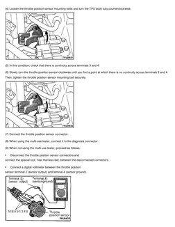 TPS Adjustment Procedure Guide | PDF | Throttle | Electrical Connector