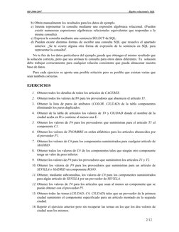 Ejercicios Resueltos de Álgebra Relacional | PDF | SQL | Base de datos ...