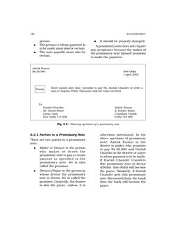 184
ACCOUNTANCY
person.
●
The person to whom payment is
to be made must also be certain.
●
The sum payable must also be
certa