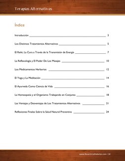 Terapias Alternativas 
www.RevertirLaDiabetes.com  | 2 
 
Índice 
Introducción  _____________________________________________
