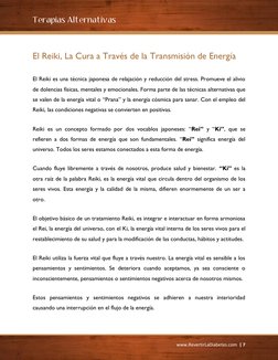 Terapias Alternativas 
www.RevertirLaDiabetes.com  | 7 
 
El Reiki, La Cura a Través de la Transmisión de Energía  
El Reiki