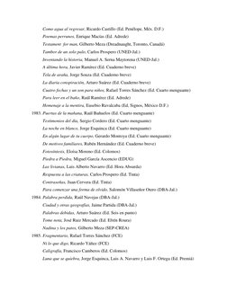 Como agua al regresar, Ricardo Castillo (Ed. Penélope, Méx. D.F.) 
          Poemas perrunos, Enrique Macías (Ed. A