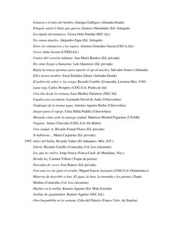 Cantera o el mito del hombre, Enrique Gallegos (Alimaña Drunk) 
 Póngale usted el título que quiera, Gustavo Hernández (Ed.