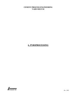 CEMENT PROCESS ENGINEERING
VADE-MECUM
Rev. 2002
6. PYROPROCESSING
