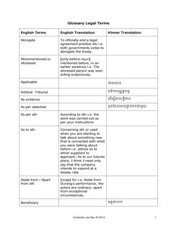 Khmer Legal Terminology Glossary | PDF | Lease | Insurance