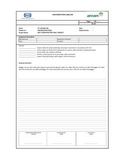 Client        
: PT. ANTAM Tbk
Date                   
:
Project no.        
: 025/9231/DAT/2012
Subcontractor    
:
Project