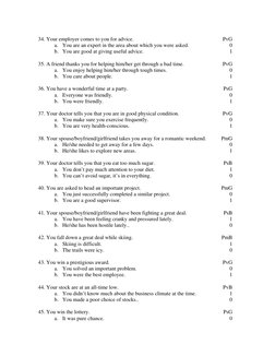 34. Your employer comes to you for advice. 
PvG 
a. You are an expert in the area about which you were asked. 
0 
b. You ar