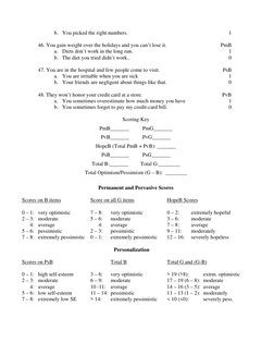b. You picked the right numbers. 
1 
 
46. You gain weight over the holidays and you can’t lose it. 
PmB 
a. Diets don’t work