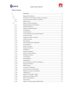 Huawei Handover Algorithm
Table of Contents
1
Overview ......................................................................