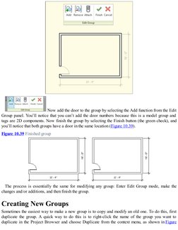 Now add the door to the group by selecting the Add function from the Edit
Group panel. You’ll notice that you can’t add the