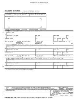 NONE
NONE
D.OPTIONAL DESIGNATION [if applicable]:
OR
OR
OR


FINANCING STATEMENT —  FOLLOW  INSTRUCTIONS  CAREFULLY