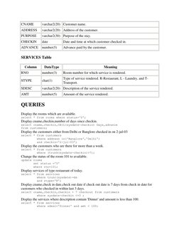 Hotel Database Structure and Queries | PDF | Relational Model | Sql
