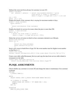 Hotel Database Structure and Queries | PDF | Relational Model | Sql