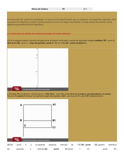 Altura de Cadera 
Вб 
20.4 
 
 
 
Construcción del  patrón de pantalones  se inicia con la mitad frontal, que se construye  d