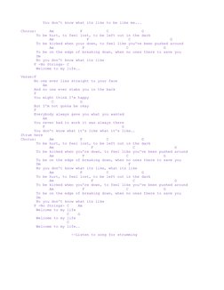 Welcome to My Life Chords and Lyrics | PDF | Necked Lutes