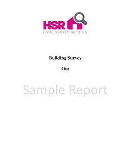  
 
 
 
 
 
 
 
 
Building Survey 
 
On: 
 
 
Sample Report

