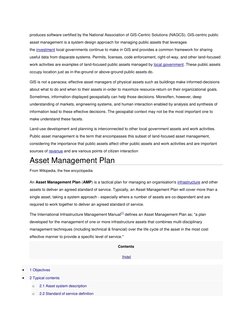 produces software certified by the National Association of GIS-Centric Solutions (NAGCS). GIS-centric public 
asset managemen
