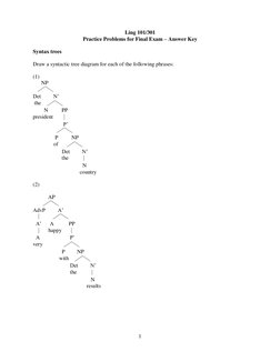 Syntax Tree Diagram Practice Problems | PDF | Syntax | Linguistics