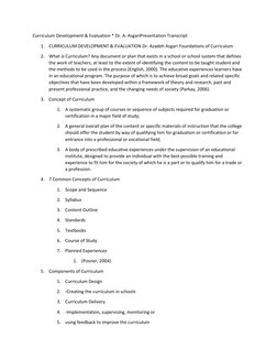 Curriculum Development & Evaluation * Dr. A. AsgariPresentation Transcript 
1. CURRICULUM DEVELOPMENT & EVALUATION Dr. Azadeh