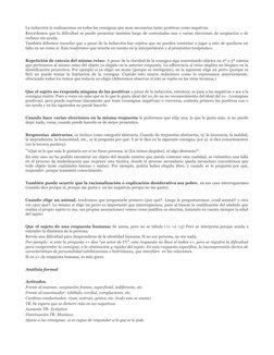 La inducción la realizaremos en todas las consignas que sean necesarias tanto positivas como negativas.
Recordemos que la dif