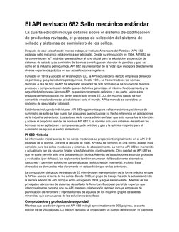 Norma API 682: Sello Mecánico Estándar | PDF | Ingeniería de ...
