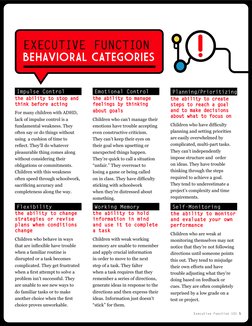 Executive Function 101 5
Emotional Control
Self-Monitoring
the ability to manage 
feelings by thinking 
about goals
Childre