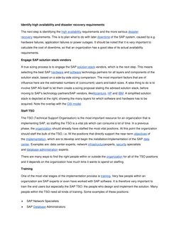 Identify high availability  (http://en.wikipedia.org/wiki/High_availability)and disaster  (http://en.wikipedia.org/wiki/Disas