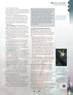 7
THE NIGHTMARE SWITCH
THE FACETED DOME
It’s about eight hours march across the dry desert to 
reach the dome, but it’s reall