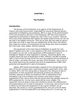CHAPTER 1 
 
The Problem 
 
Introduction 
 
The Bureau of Fire Protection is an agency of the Department of 
Interior and L