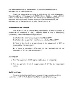 can measure the level of effectiveness of personnel and the level of 
preparedness of their equipment. 
 
This is the reason