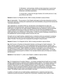 "y) Workplace - work premises, whether private enterprises or government 
agencies, including their subdivisions, instrumenta