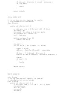 Codility C# Test Solutions and Scores | PDF | C Sharp (Programming ...