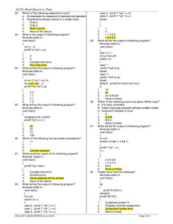 CDac CCAT Question Paper | PDF | Algorithms | Object Oriented Programming