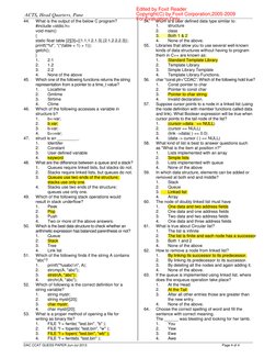 CDac CCAT Question Paper | PDF | Algorithms | Object Oriented Programming