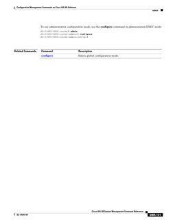 Configuration Management Commands on Cisco IOS XR Software
admin
SMR-101
Cisco IOS XR System Management Command Reference
O