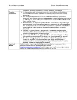 Report Design Specification Template | PDF | Specification (Technical ...
